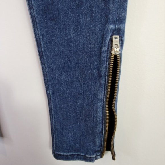 Rag & Bone Exposed Zipper Mid-rise Skinny Jeans Ankle Zip 27 - Picture 8 of 10